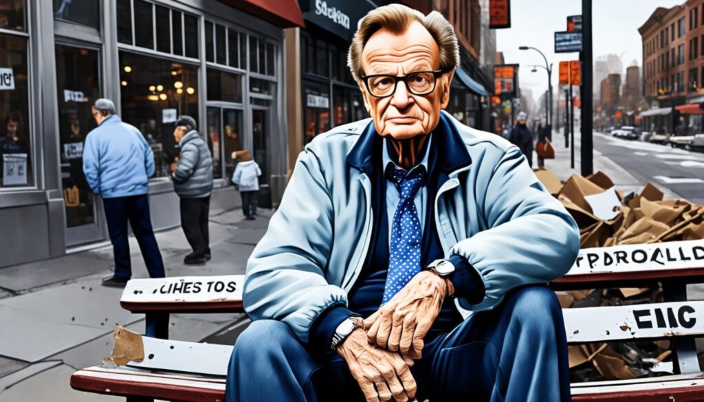Larry King arruinado,